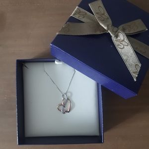 10KT rose gold heart pendant necklace